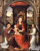 Hans Memling Madonna nad Child with Angels painting